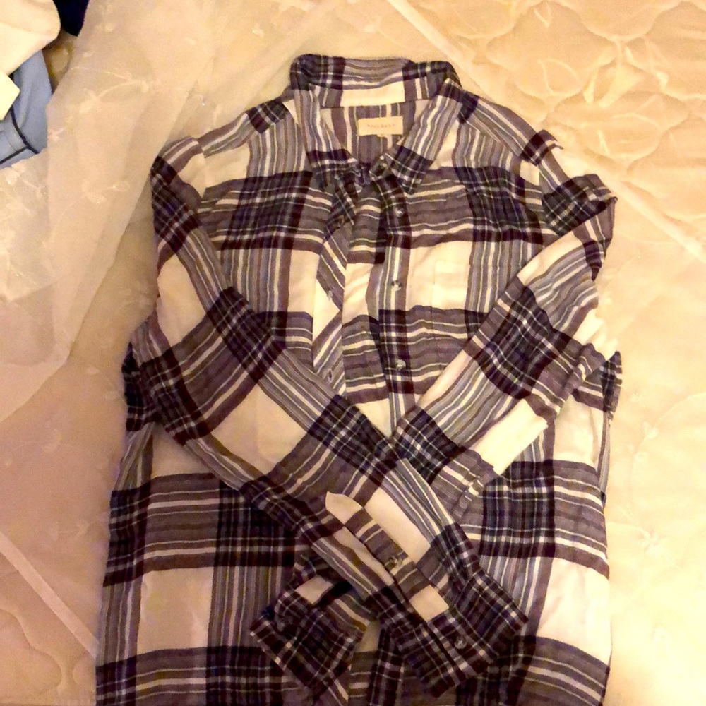Melloday purple/black/white Large flannel